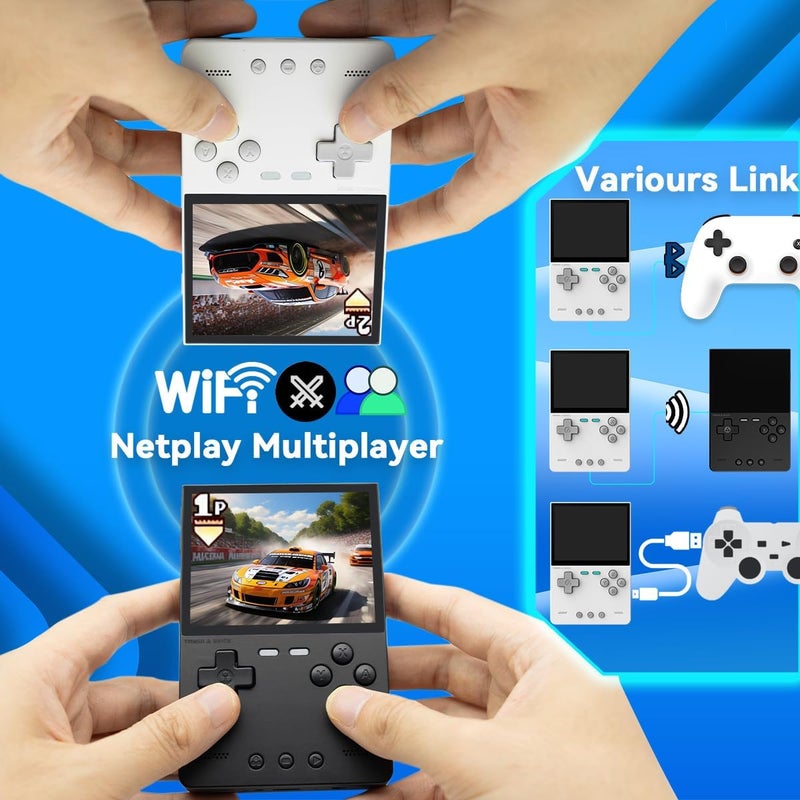 FINGEREVO Trimui Brick Handheld Game Console 3.2-inch 1024 * 768 IPS Screen 3000mAh Trimui-brick Opensource System with Portable Case and Screen Protector White - Image 5